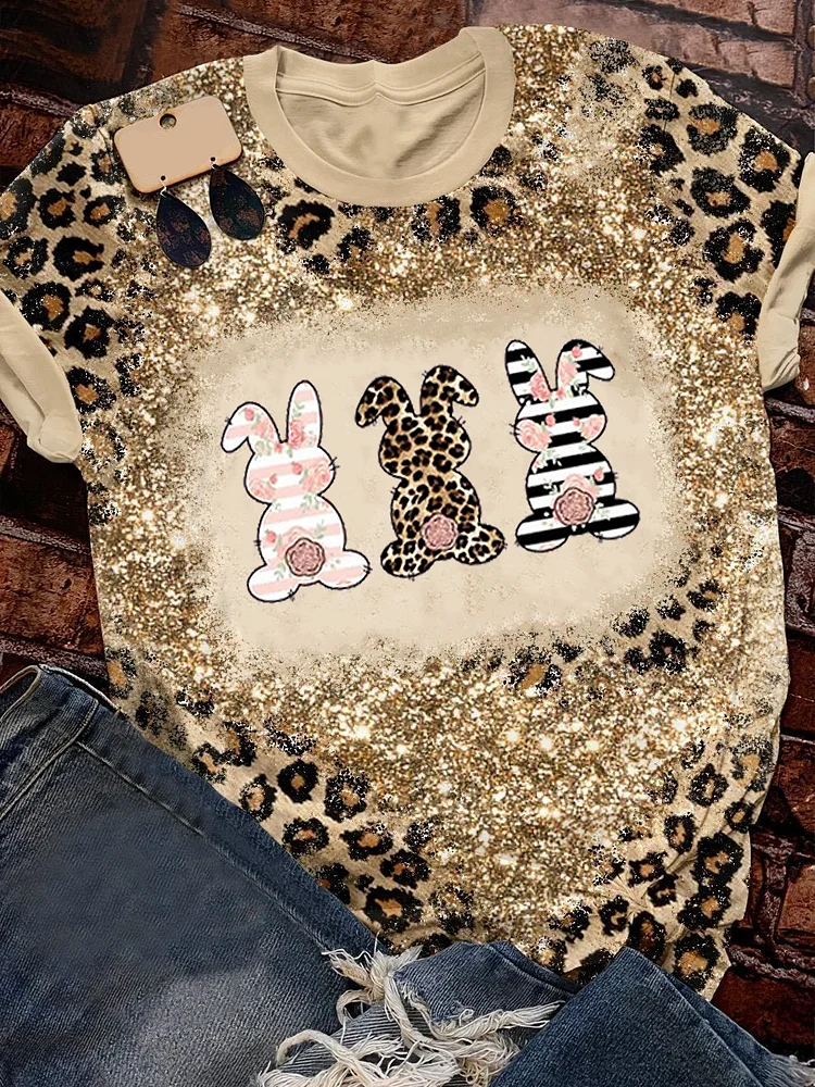 Easter Leopard Bunnies T-Shirt