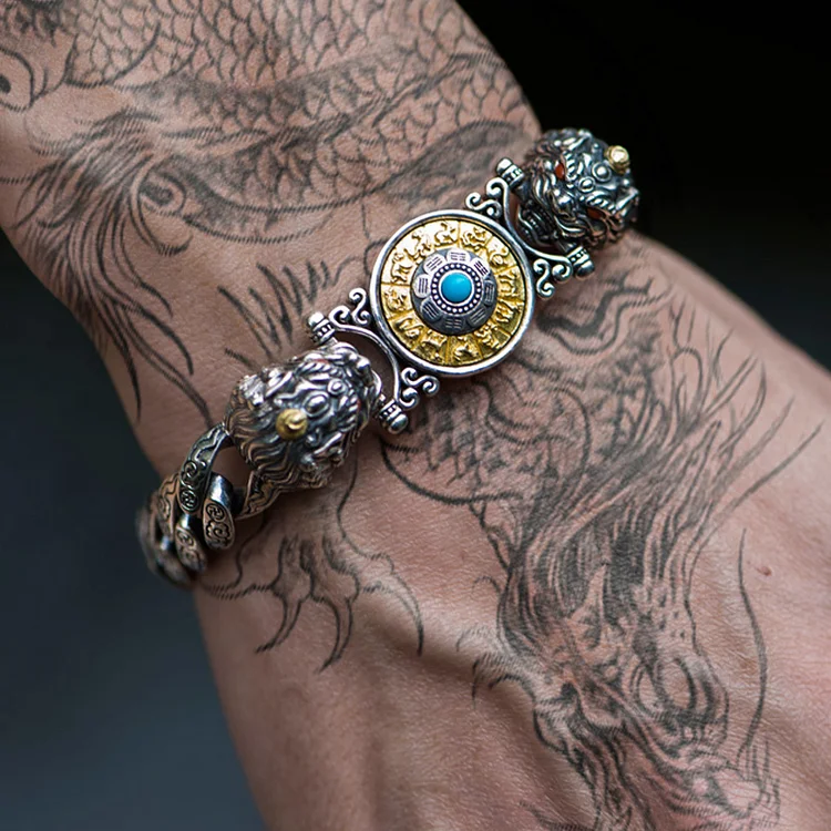 Vintage Pixiu S925 Silver Bracelet