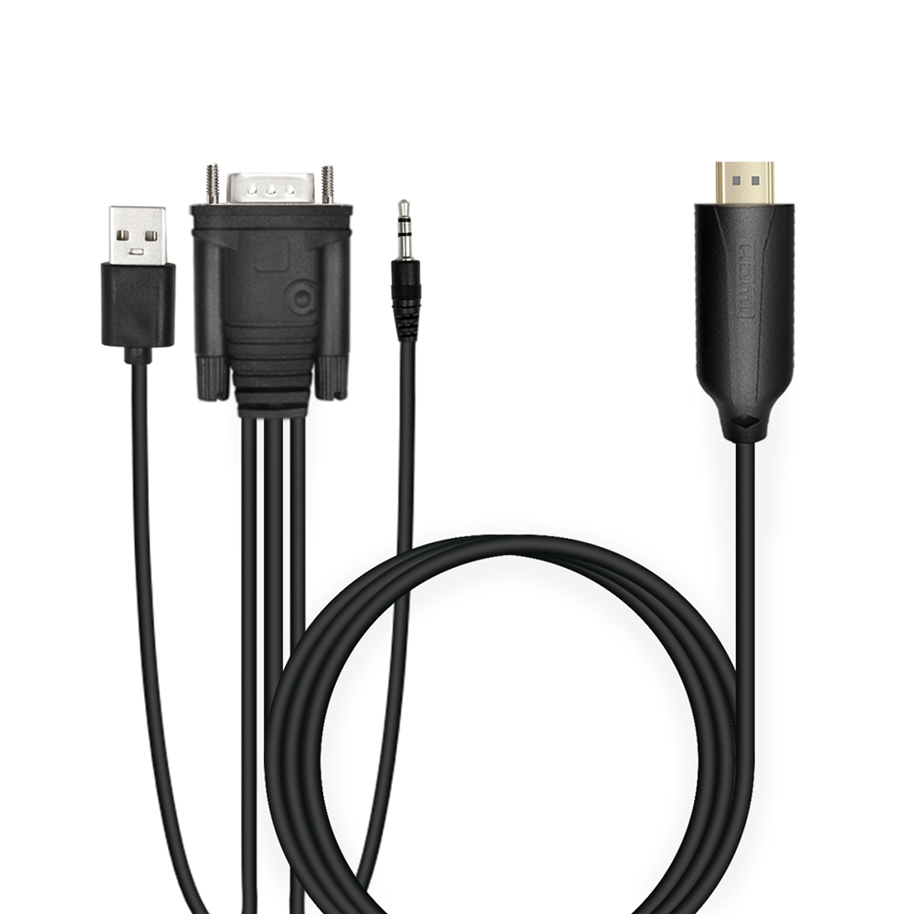6ft VGA to HDMI-compatible Adapter w/Audio Male to Male Cable for PC Monitor Projector, 501 Original
6ft VGA to HDMI-compatible Adapter w/Audio Male to Male Cable for PC Monitor Projector, 501 Original