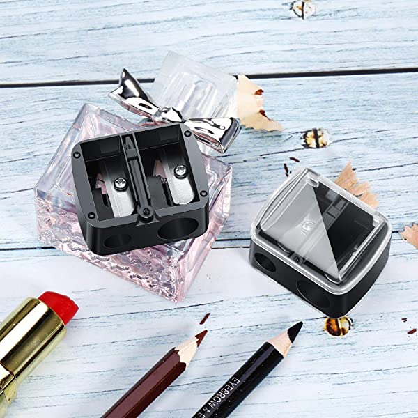 5 Pack Cosmetic Pencil Sharpener Dual Sharpener Eye Makeup Pencil