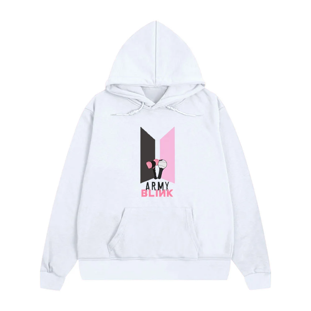 BLACKPINK and BTS logo co branded hoodie