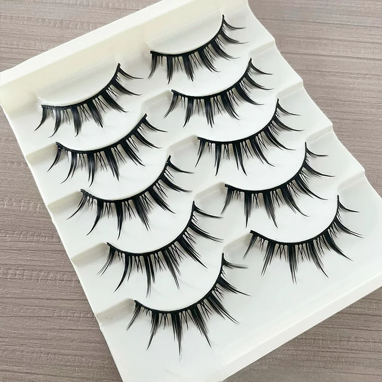 5 pairs of cartoon eye hard gag false eyelashes
