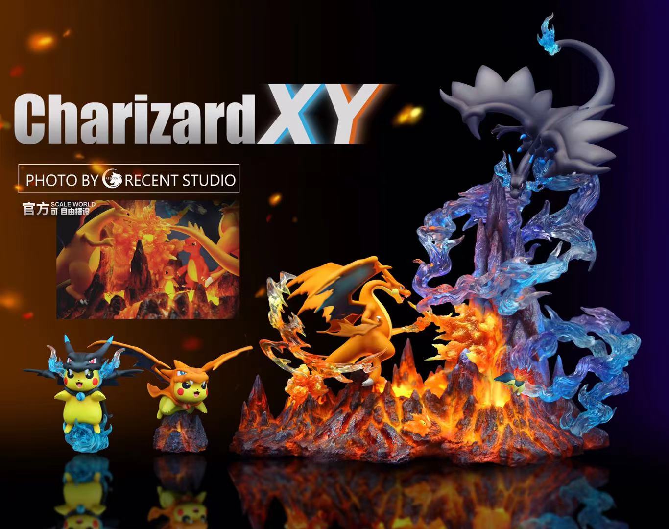 READY STOCK】Sun Studio - Pokémon - Charizard X & Charizard Y