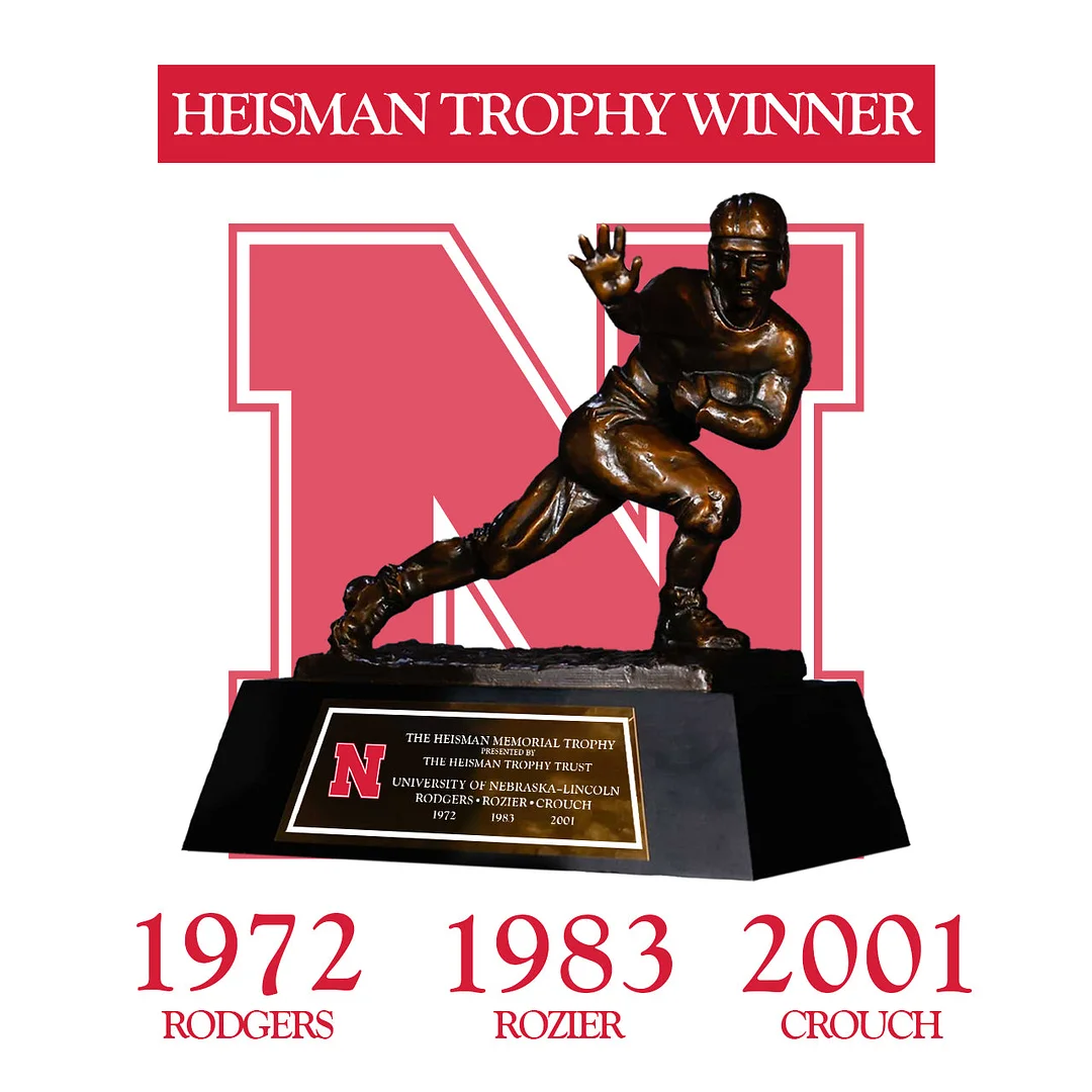 Nebraska Cornhuskers 1972/1983/2001 NCAA Heisman Trophy