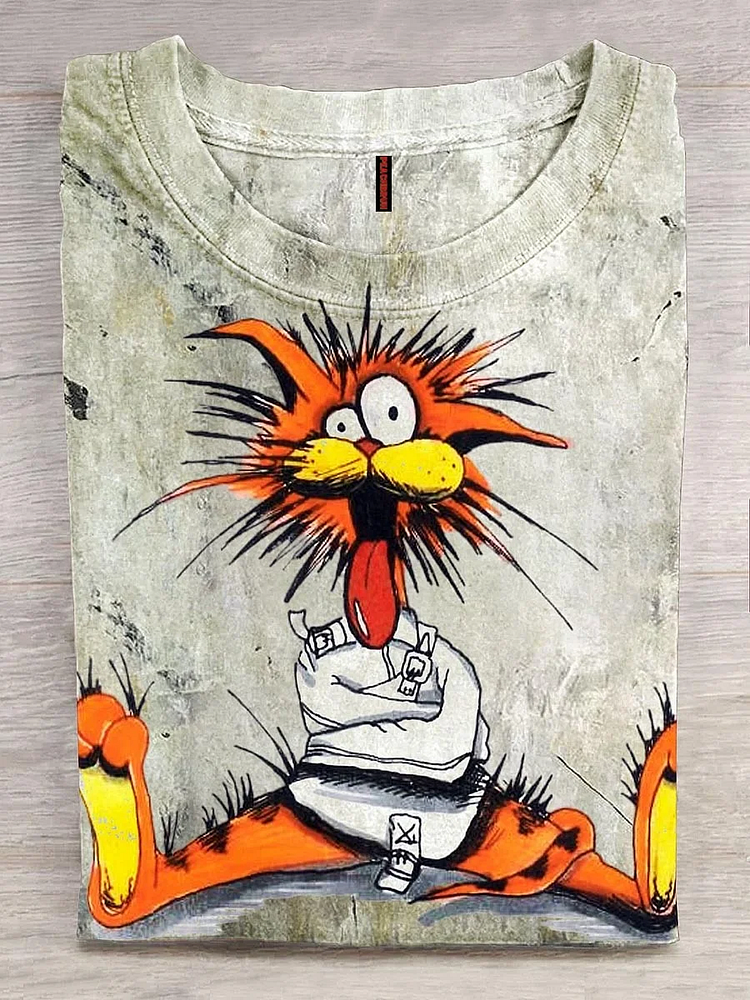 PeachBruh Funny Cat Art Print | T-SHIRT