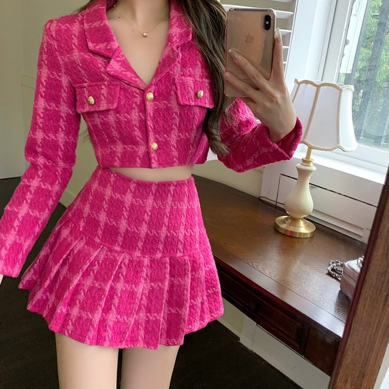 Short Jacket+Mini Skirt Set SP16867