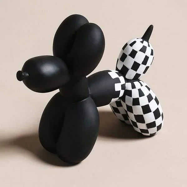 Checkered Balloon Dogs