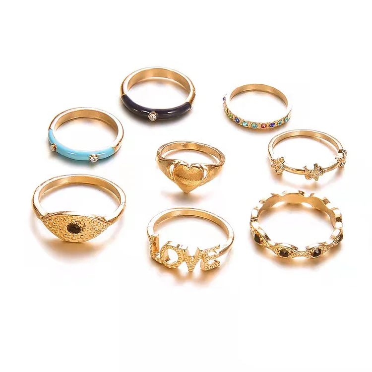Evil Eye Rings Set