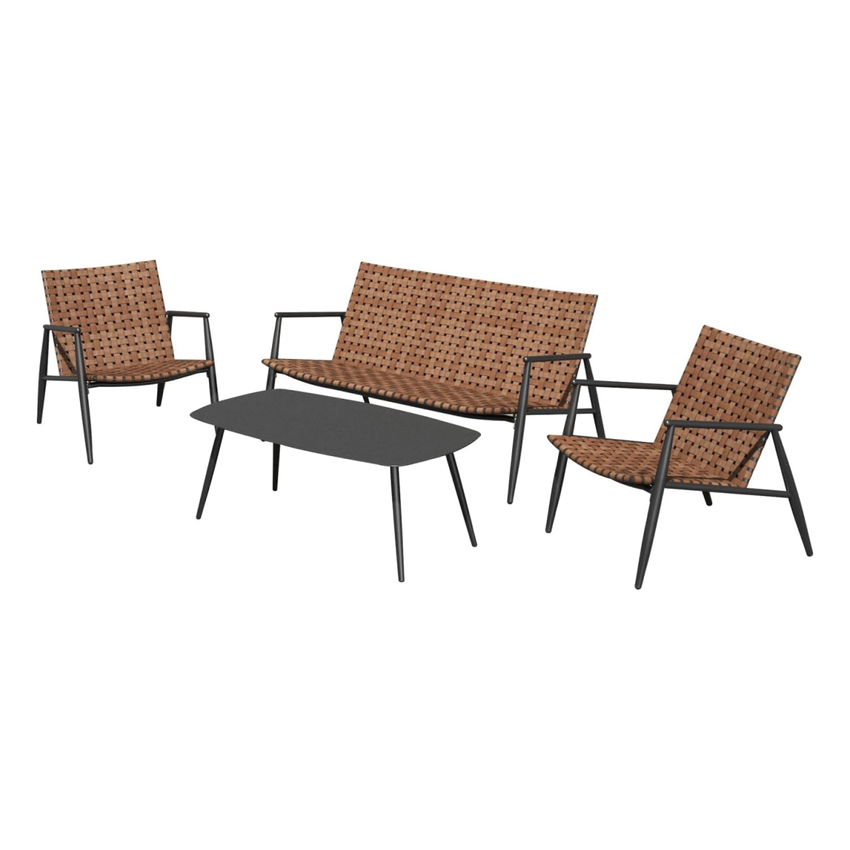 OUTDOOR AKSEL Woven Retro Lounge Chairs 4PCS