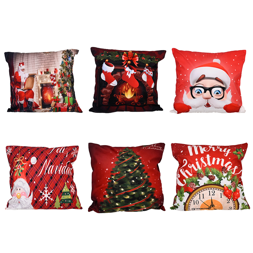 Christmas Pillowcase Cartoon Santa Claus Print Flannel Square Cushion Cover, 501 Original
Christmas Pillowcase Cartoon Santa Claus Print Flannel Square Cushion Cover, 501 Original