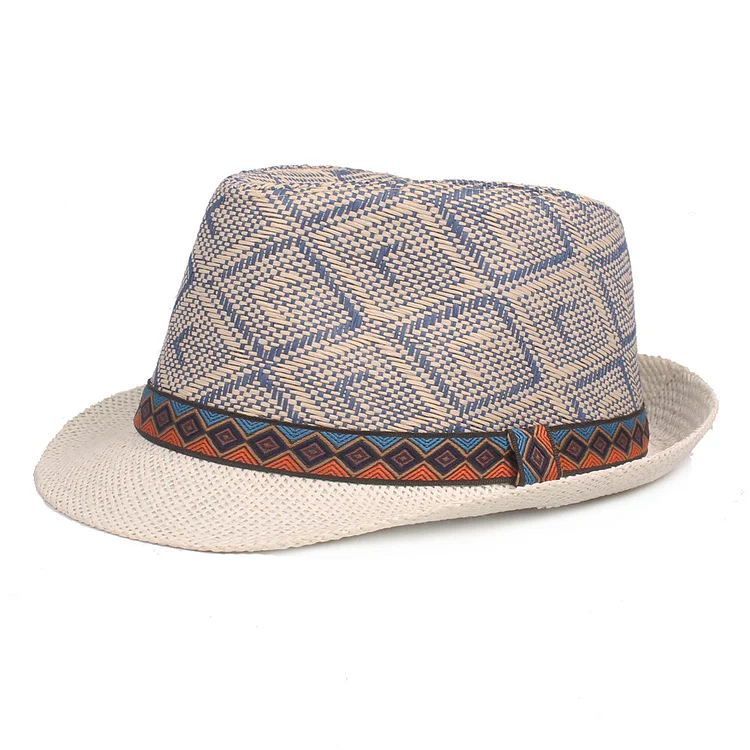Men's Vintage Ethnic Pattern Straw Formal Hat