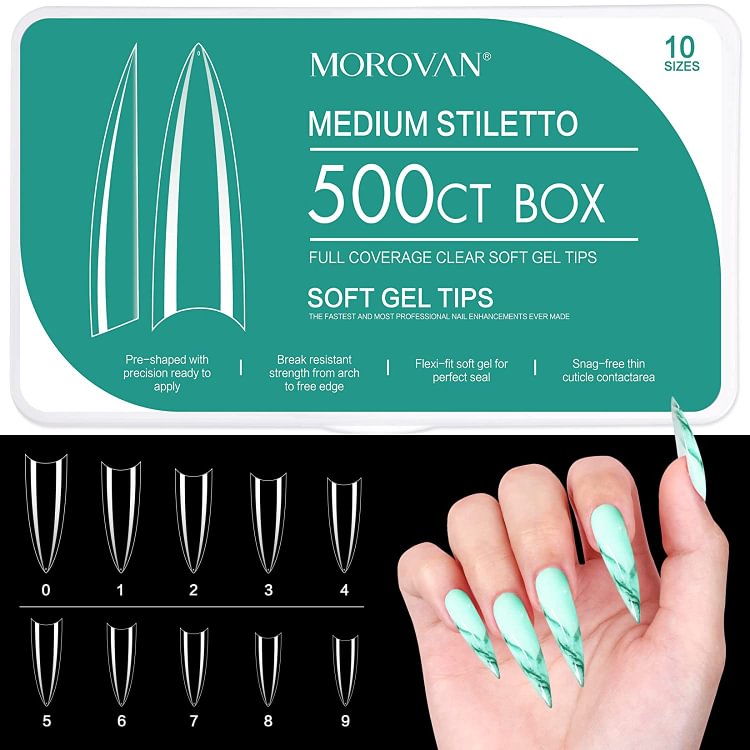 500pcs Clear French False Nails Tips