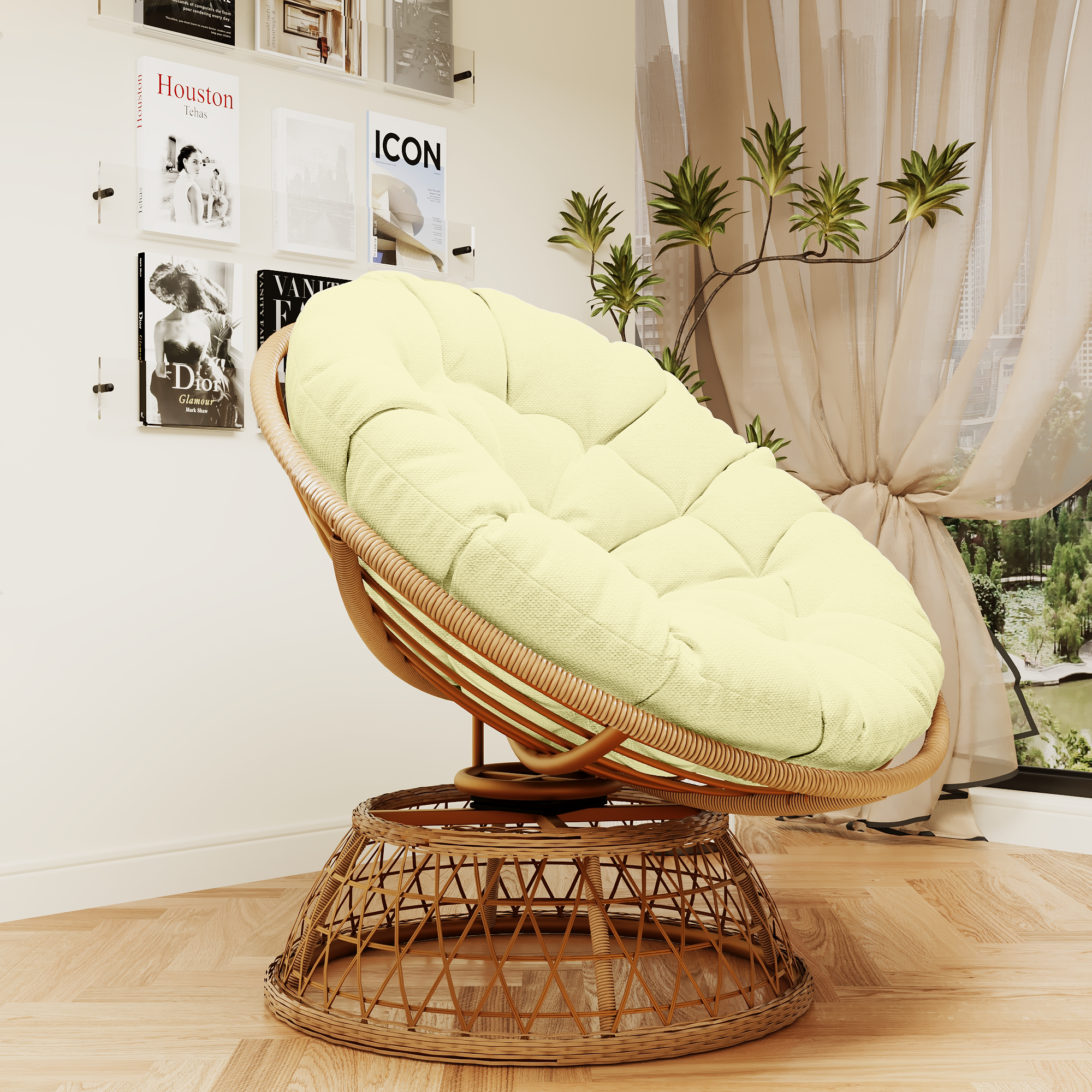 Papasan chair replacement online base