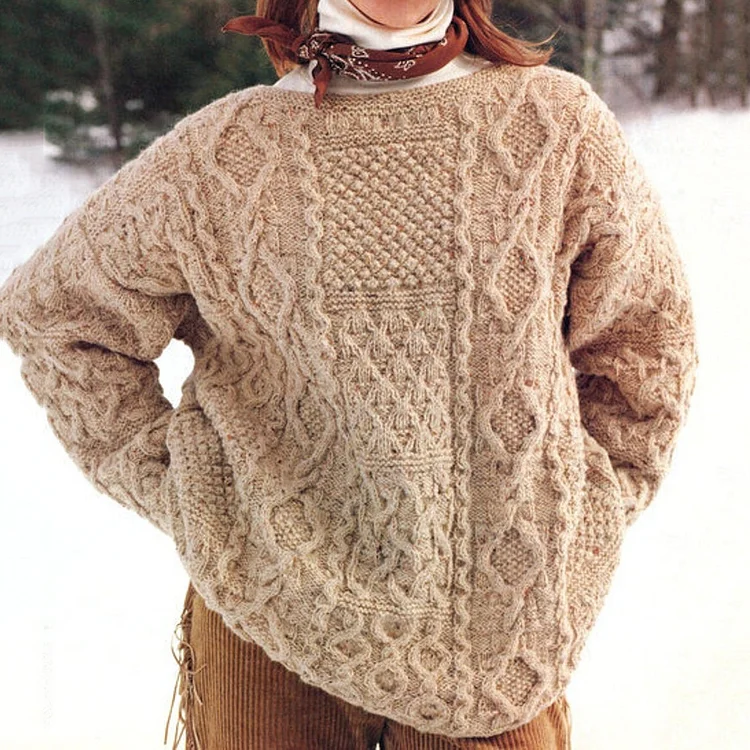 Women's Vintage Original Knitted Aran Sweater