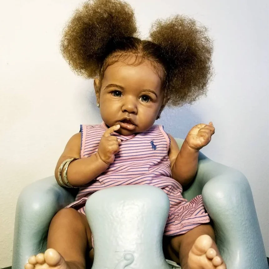 [Heartbeat & Sound] African American 20'' Nalani Super Trending Black Silicone Vinyl Reborn Baby Doll Girl -Creativegiftss® - [product_tag] RSAJ-Creativegiftss®