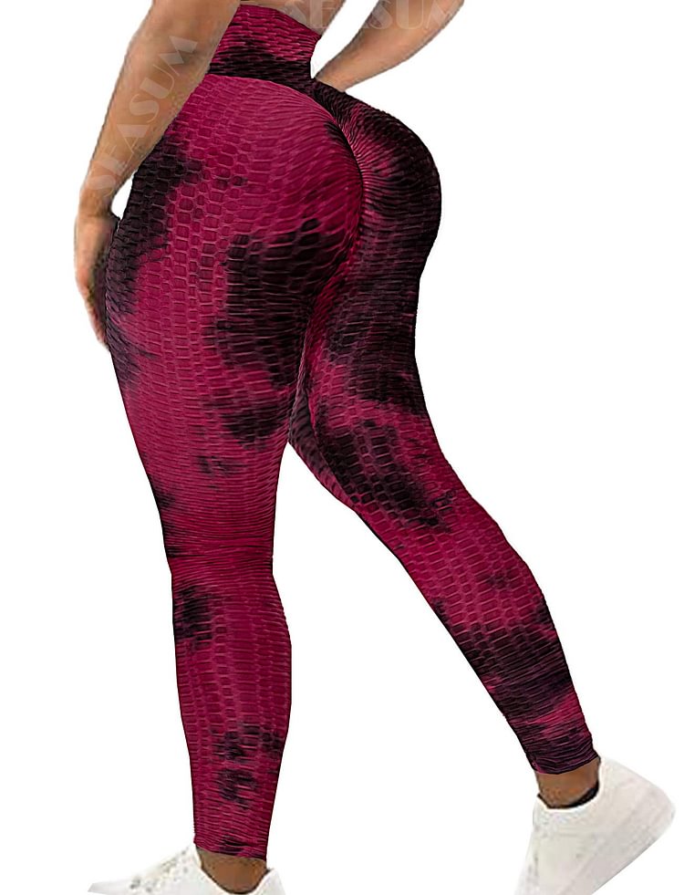 s tiedye red womens ribbed yoga active leggings
