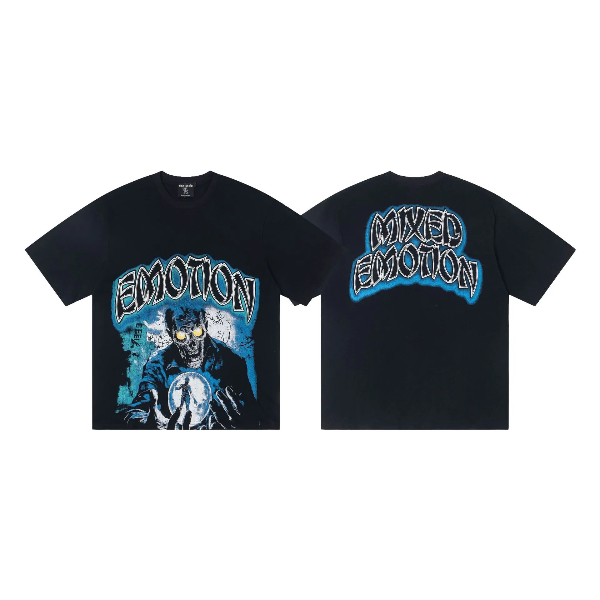 Mixed Emotion Intuition Skull Graphic T-Shirt