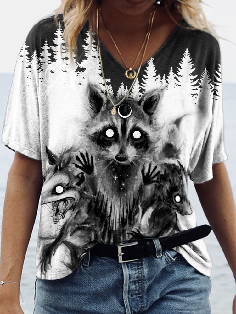 Lords Of Landfill Mystical Forest V Neck T Shirt