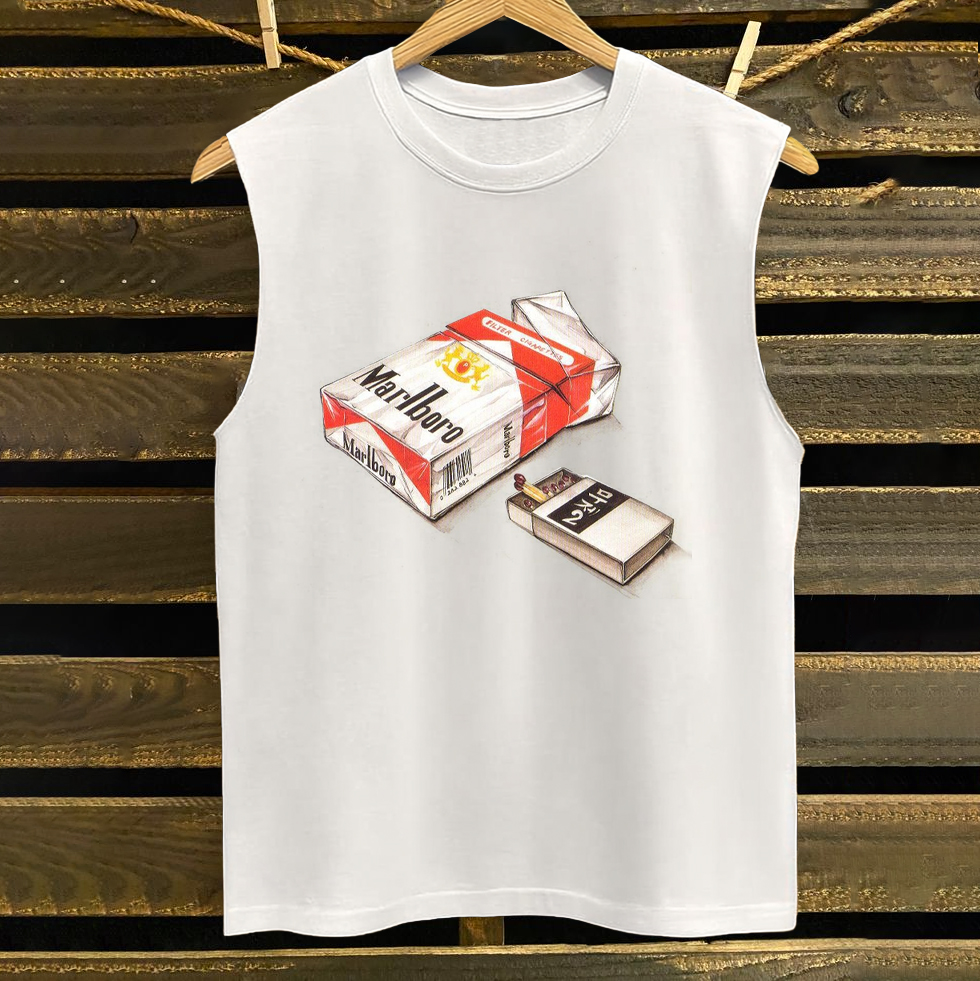 Classic Cigarette Pack Graphic Tank Top