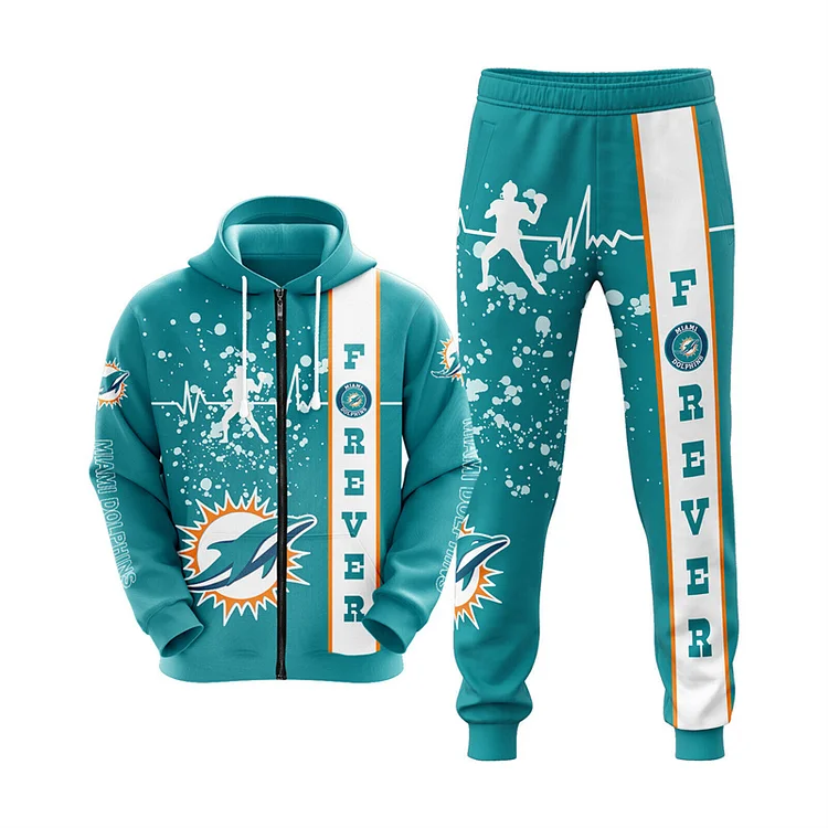 Miami Dolphins
3D Printed Zip-Up Hoodie And Sweatpant 2pcs Tracksuits