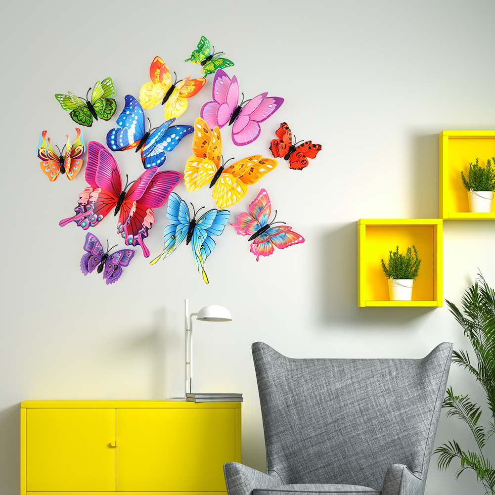 12pcs/set Double Layer 3D Simulation Butterfly Sticker DIY Wall Decor Decal, Butterfly stickers-e, 501 Original
12pcs/set Double Layer 3D Simulation Butterfly Sticker DIY Wall Decor Decal, Butterfly stickers-e, 501 Original
