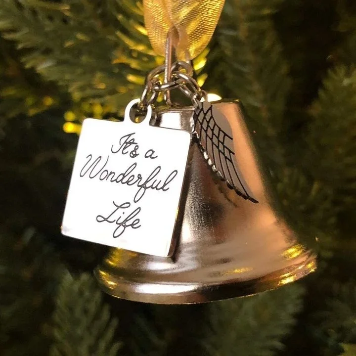 Its A Wonderful Life Angel Wing Bell Ornament