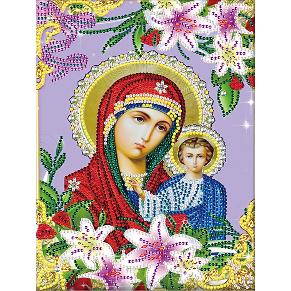 Partial Drills Special-shaped Drill Diamond Painting - Religion Our Lady -  25*30cm