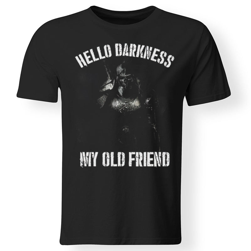 Fitbeastwear Vikings Hello Darkness My Old Friend Printed Men's T-shirt WOLVES