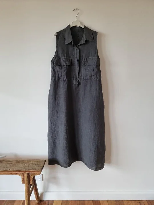 Casual Linen Style Dress