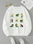 Women Fleece Cartoon Avocado Love 90s Trend Cute Clothing Fashion Pullovers Print Long Sleeve Clothes Female Graphic Sweatshirts