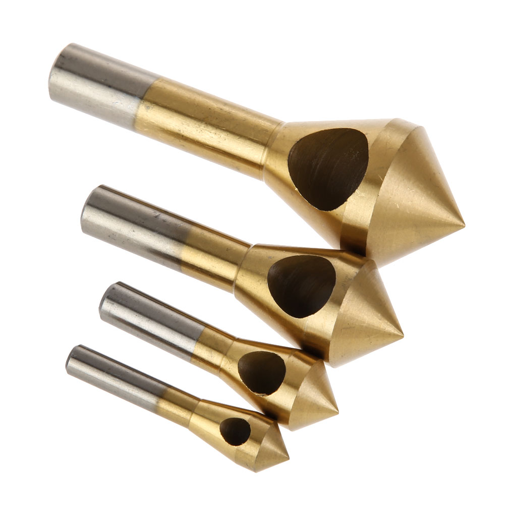 4pcs Titanium Coated Countersink Deburring Tool Set Metal Drill Bit Chamfer, 501 Original
4pcs Titanium Coated Countersink Deburring Tool Set Metal Drill Bit Chamfer, 501 Original