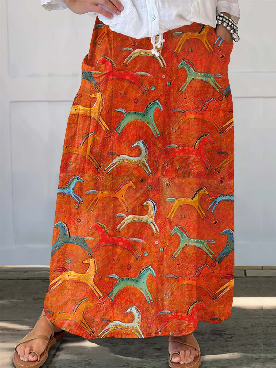 Women's Retro Horse Print Print Casual Jacket main image 1