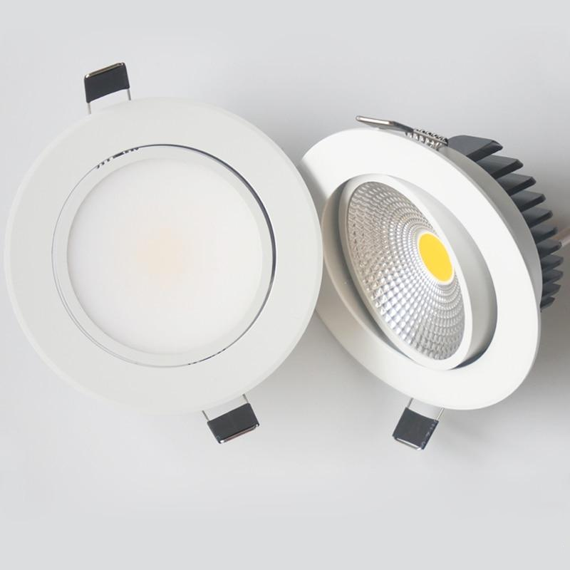 6w 9w 12w HKOSM Led Downlight White Body dimmable spot cob  Lighting Fixtures Recessed Down Lights Indoor Light