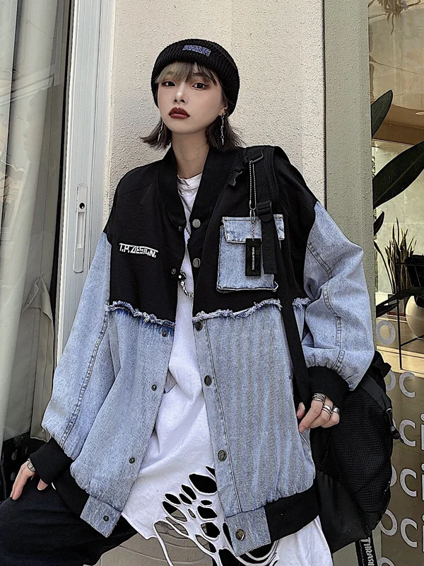 Women Patchwork Printed Casual Jacket