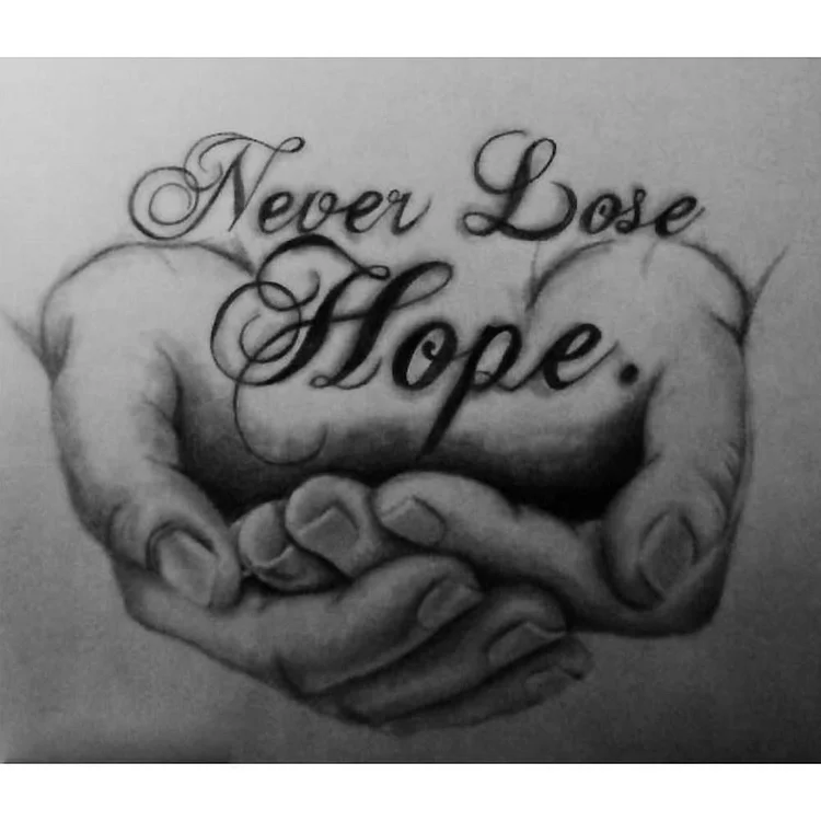 Never Lose Hope Round Full Drill Diamond Painting 30X40CM(Canvas) gbfke
