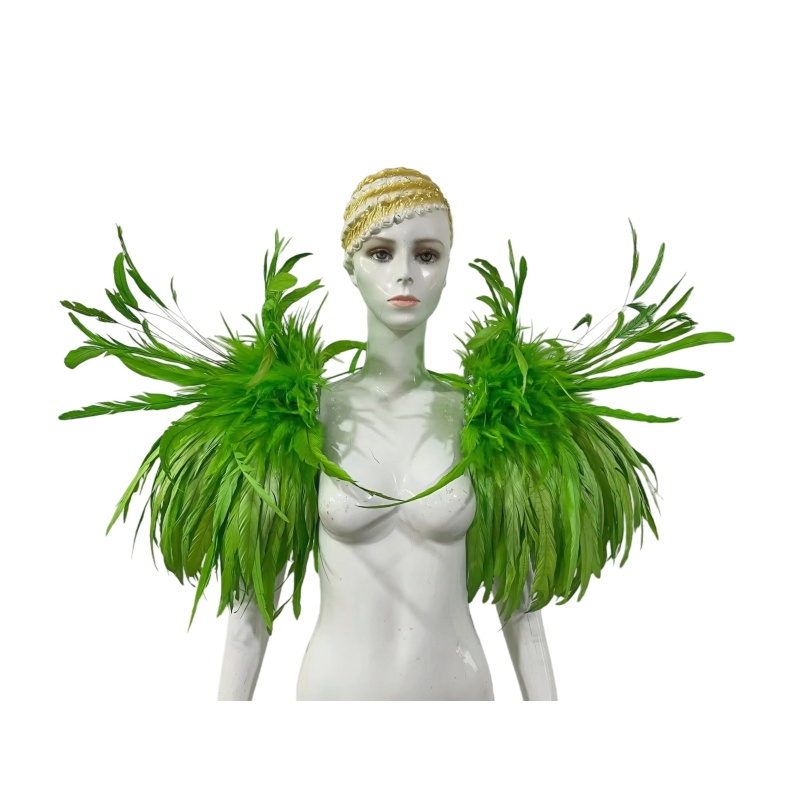 VCSHOES Dance party costumes evening gowns weddings street dances carnival costumes dance costumes belly dances Blue Feather Cloak
