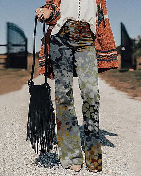 Women's Vintage Check Print Pants