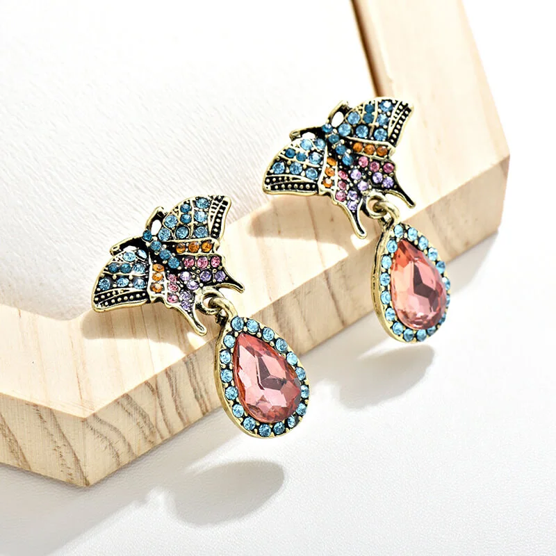 MeWaii® Sterling Silver Earring Butterfly Crystal Earrings Silver Jewelry S925 Sterling Silver Earring