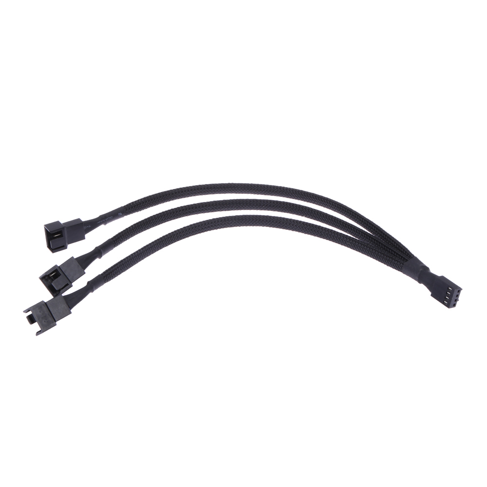 4 pin PWM Fan Cable 1 to 3 ways Splitter Black Sleeved Extension Cable, 2pcs, 501 Original
4 pin PWM Fan Cable 1 to 3 ways Splitter Black Sleeved Extension Cable, 2pcs, 501 Original