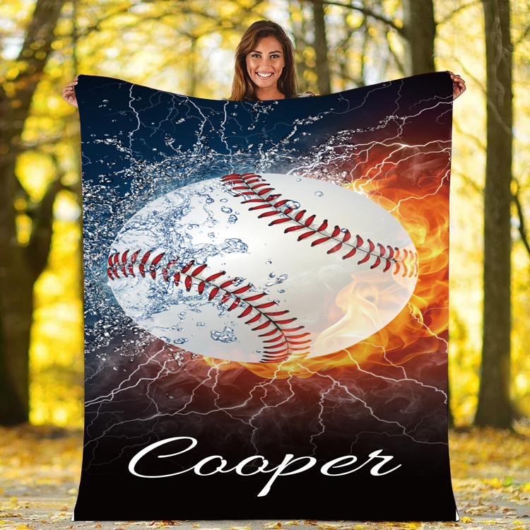 Baseball Throw Blanket - Fleece Designs | Baseball Blankets
