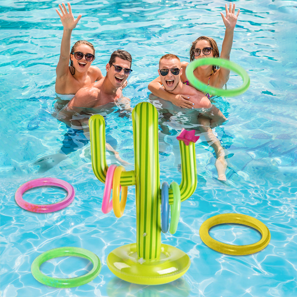 Inflatable Cactus Circle Toys with 4 Ring Swimming Pool Family Party Game, 501 Original
Inflatable Cactus Circle Toys with 4 Ring Swimming Pool Family Party Game, 501 Original