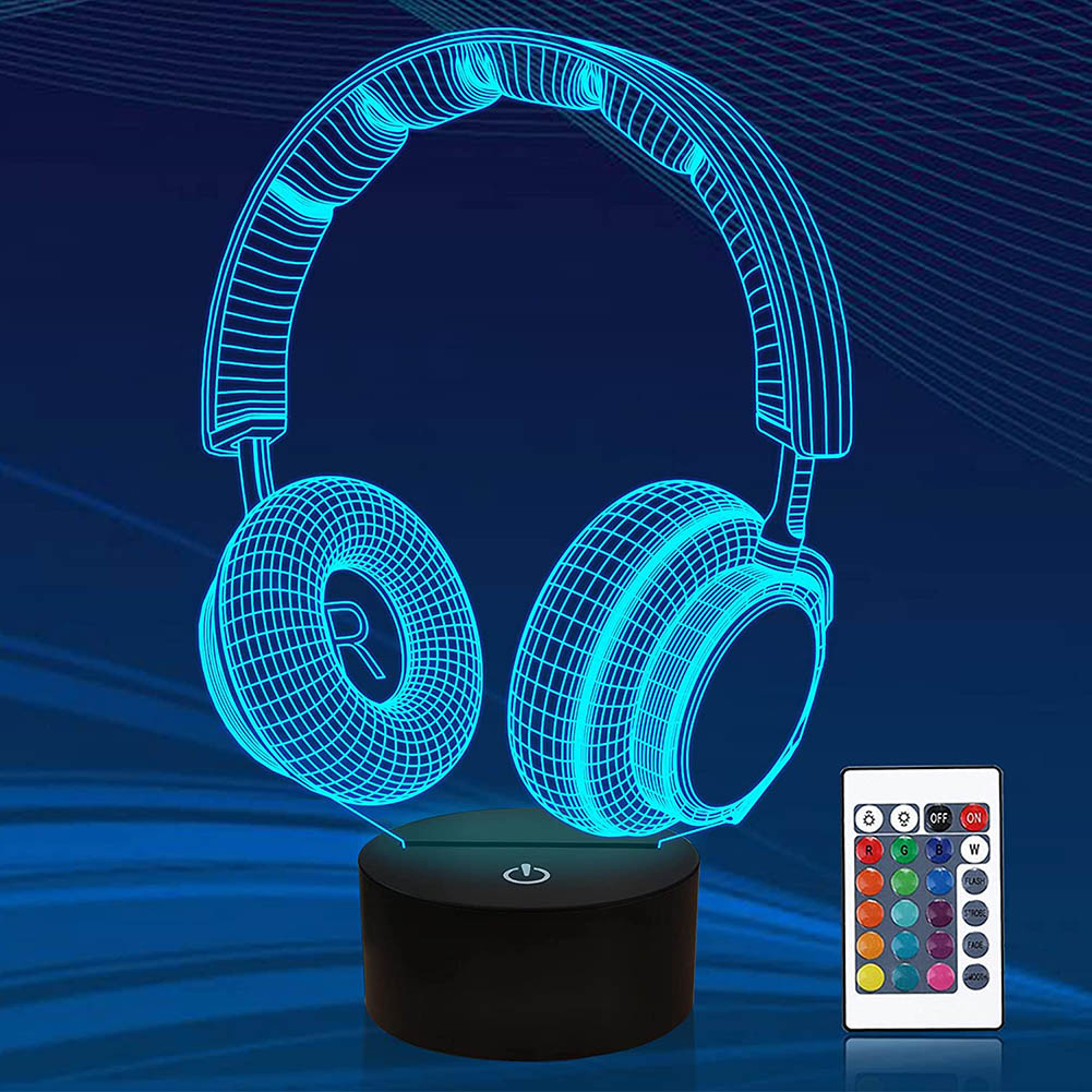 3D Earphone Model LED Night Light Touch Remote Table Lamp Kids Room Decor, 501 Original
3D Earphone Model LED Night Light Touch Remote Table Lamp Kids Room Decor, 501 Original