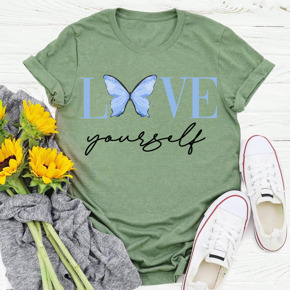 HMD love yourself butterfly T-shirt Tee -04096-Guru-buzz