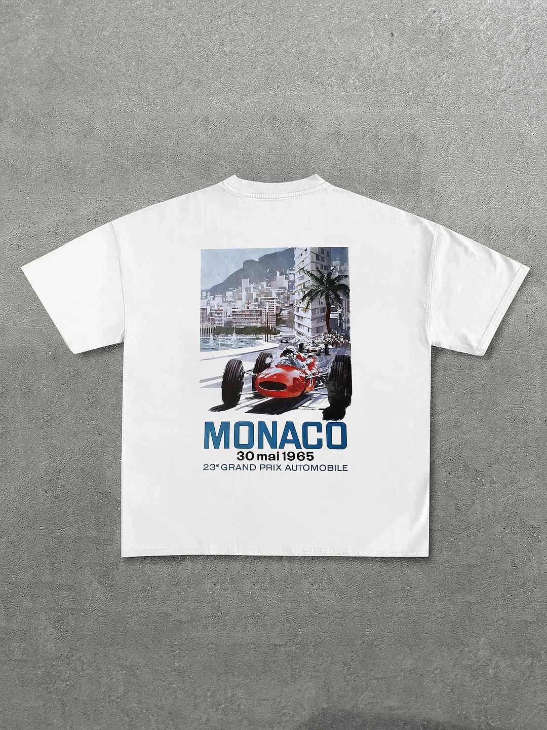 Monaco 30 Mai 1965 Printed Men's Oversized T-shirts - Devcarry
