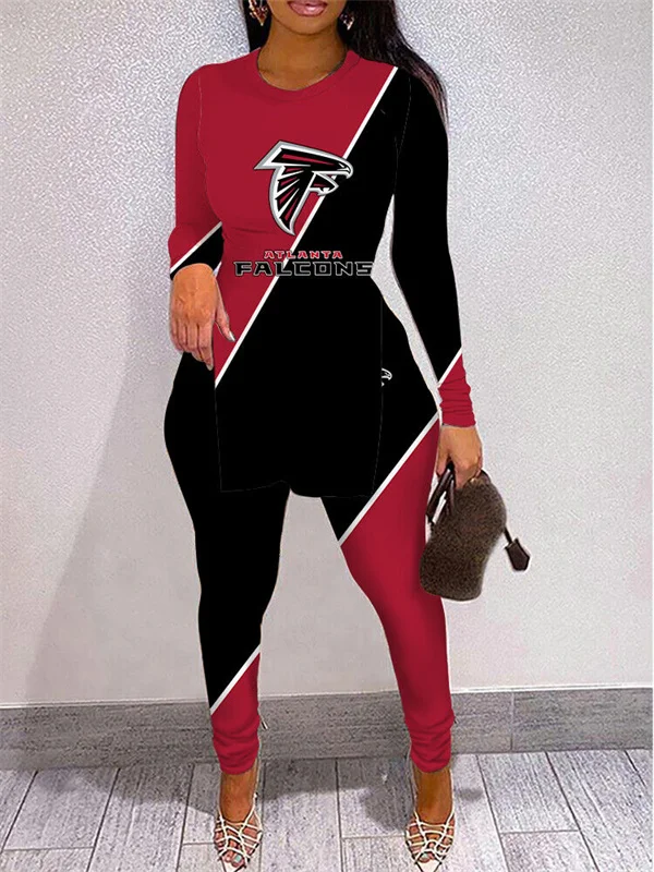 Atlanta FalconsLimited Edition High Slit Shirts And Leggings Two-Piece Suits