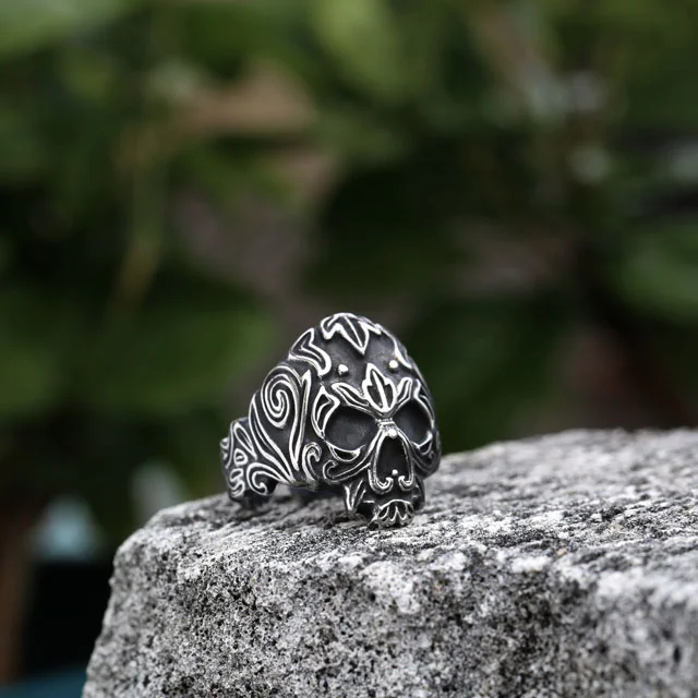 Gothic Skull Stainless Steel Ring