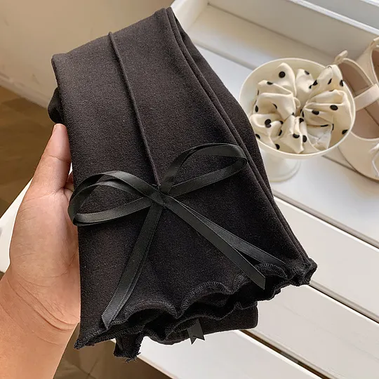 【18M-8Y】Girls' Versatile Stylish Bow Flared Pants