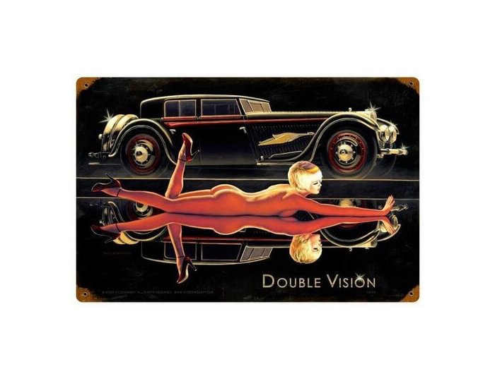 Pin Up Girl Car- Vintage Tin Signs/Wooden Signs - 20*30cm/30*40cm