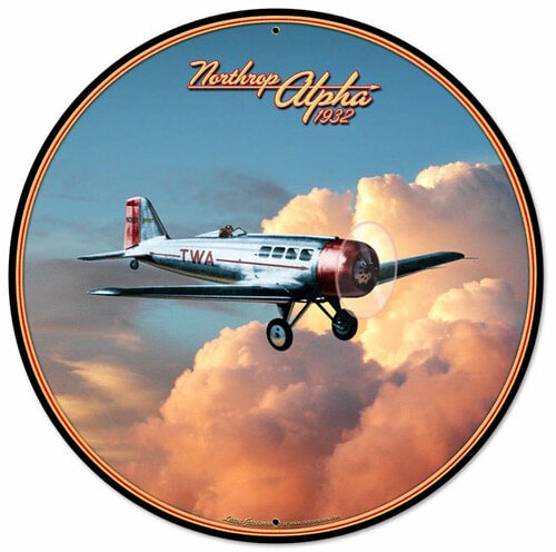 Plane Aircraft- Round Shape Tin Signs/Wooden Signs - 30*30CM