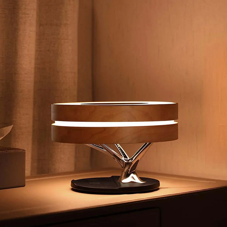 Smart Clock Wireless Charging Lamp Bluetooth Speaker Table Lamp - Appledas